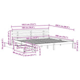 Bed Frame with Drawers without Mattress 180x200 cm Super King 3302016