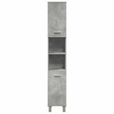 4 Piece Bathroom Furniture Set Concrete Grey Engineered Wood 3324850