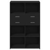 Highboard Black Engineered wood 124 cm tall, 80 cm wide Highboard 3281386