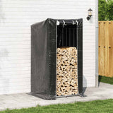 Firewood Rack with Rain Cover 100x100x200 cm Galvanised Steel 4104951