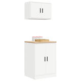 ZNTS Garage Cabinets 2 pcs White Engineered Wood 3328305