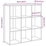 Book Cabinet Artisan Oak 98x29x97.5 cm 855969
