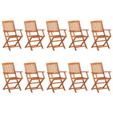 Dining Set Natural wood Solid Acacia wood Large Foldable 3086990