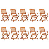 ZNTS 11 Piece Garden Dining Set 220x90x75 cm Solid Wood Acacia 3086975