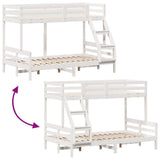 Bunk Bed without Mattress 80x200/120x200 cm White Solid Wood 3207178