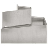 Garden Planter Silver 60 x 60 x 50 cm Stainless Steel 873575