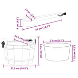 Sauna Bucket 2 pcs Brown Solid Pine Wood and Hemp 42023675