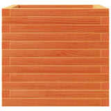 Garden Planter Wax Brown 50x50x46 cm Solid Wood Pine 3282406
