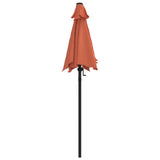 Garden Parasol Terracotta 200x224 cm Aluminium 47209