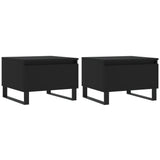 Coffee Tables 2 pcs Black 50x46x35 cm Engineered Wood 830879