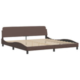 Bed Frame without Mattress "Zadar" Brown 200x200 cm Faux Leather 3208207