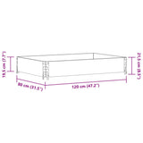 Garden Planter 120x80 cm Solid Pine Wood 3295843
