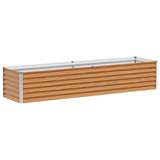 Garden Raised Bed Light Brown 195 x 50 x 36 cm Galvanised Steel 42017344