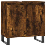 Bathroom Cabinet Smoked Oak 58x33x60 cm Engineered Wood 831593