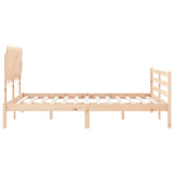 Bed Frame without Mattress 140x200 cm Solid Wood 3195286