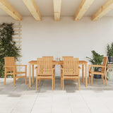7 Piece Garden Dining Set Solid Wood Teak 3157920
