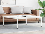 Coffee Table White 100 x 100 x 45 cm Solid Pine Wood 892770