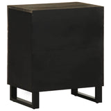 Bedside Cabinet Black 50x33x60 cm Solid Wood Mango 4017695
