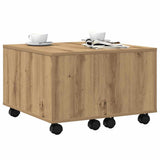 Coffee Table Artisan Oak 60x60x38 cm Engineered Wood 856549