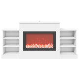 Electric Fireplace White 140 x 30 x 67 cm Engineered wood 8021143