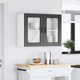 Kitchen Wall Cabinet with Glass Door Porto Black 854088