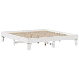 Bed Frame without Mattress White 200x200 cm Solid Wood Pine 855344
