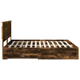 Bed Frame with Drawer with Headboard Manual Engineered Wood 3410287