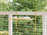 Balcony Table Gold 60x40 cm Steel 340917