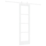 Sliding Door White 61 x 198.5 cm Solid Pine Wood and Glass 3332238