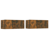 4 Piece TV Cabinet Set Smoked Oak Engineered Wood 3114539