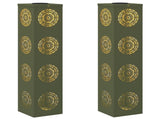Solar LED Pathway Light 2 pcs Olive Green Cold Rolled Steel 879789
