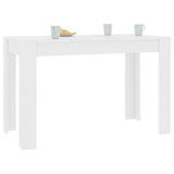 Dining Table White 120x60x76 cm Engineered Wood 800432