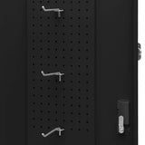 Saddle Cabinet Black Steel Large Height-Adjustable Shelves 339601