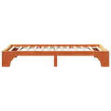 Bed Frame Wax Brown 90 x 200 cm Solid Pine Wood 872964