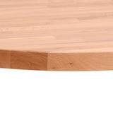 Table Top 50x4 cm Round Solid Wood Beech 355943