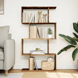 Room Divider Bookcase 4-Tier Old Wood 70x24x129 cm Engineered Wood 858109
