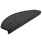 ZNTS Carpet Stair Treads 15 pcs Anthracite 65x24x4 cm 133884