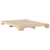 Bed Frame Brown 160 x 210 cm Solid Pine Wood 872902