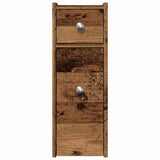 Narrow Bathroom Cupboard with Wheels Old Wood Engineered Wood 855293
