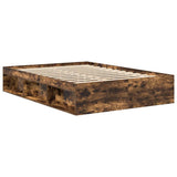Bed Frame without Mattress Smoked Oak 150x200 cm King Size King Size 3203870