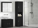 Bathroom Cabinet Set TULUM Black 37 x 31.5 x 203 cm 880352