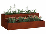 Garden Planter Rusty 100 x 60 x 45 cm Weathering Steel 865875
