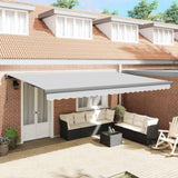 Awning Frame Manual Anthracite 500 x 300 cm Aluminium 145709
