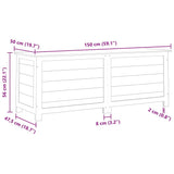 Outdoor Cushion Box Brown 150x50x56 cm Solid Wood Fir 152173
