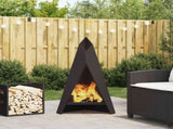 Fire Pit Black 58 x 40 x 100 cm Steel 858916