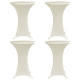 Standing Table Cover 60 cm Cream Stretch 4 pcs 279074