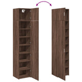 Slim Storage Cabinet Brown Oak 45x42.5x225 cm Engineered Wood 3281293