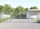 Mesh Garden Gate Silver 350x125 cm Galvanised Steel 154552