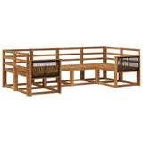 Outdoor Sofa Set 6 pcs Natural Solid Acacia Wood 3385490