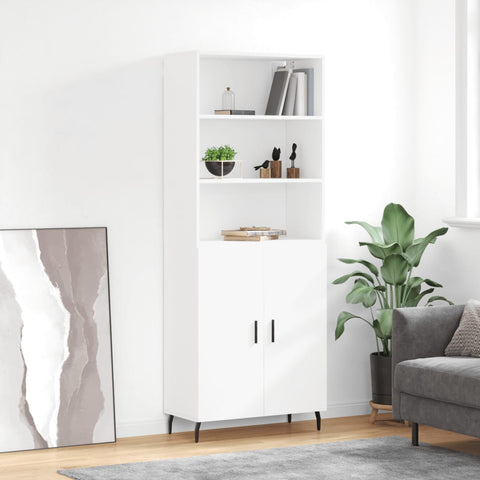 Highboard White 69.5x34x180 cm Engineered Wood 3189269